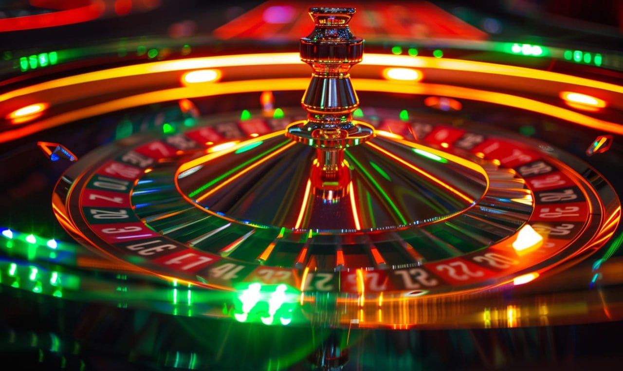 Caribbean Stud Poker table on majur4d showing dealer hand and player decision options